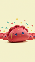 Cherry Fizz plush dumpling pouch